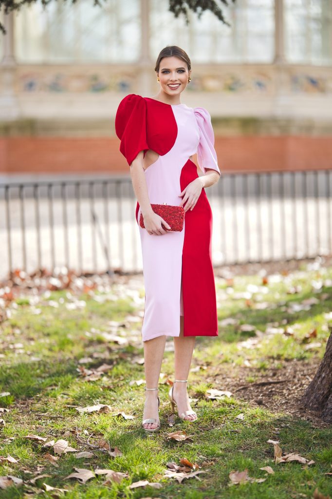 Vestido desmontable Rojo y Rosa