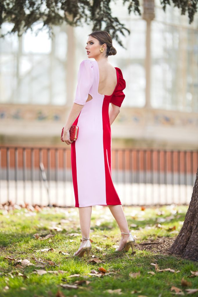 Vestido desmontable Rojo y Rosa