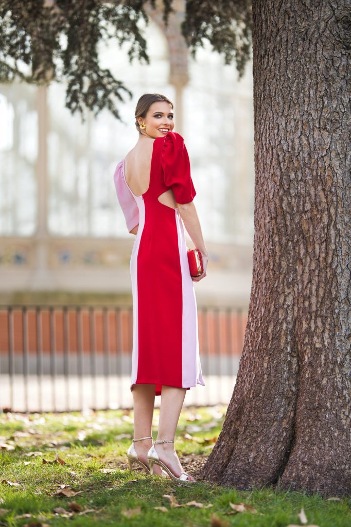Vestido desmontable Rojo y Rosa