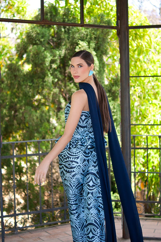 Chal azul marino