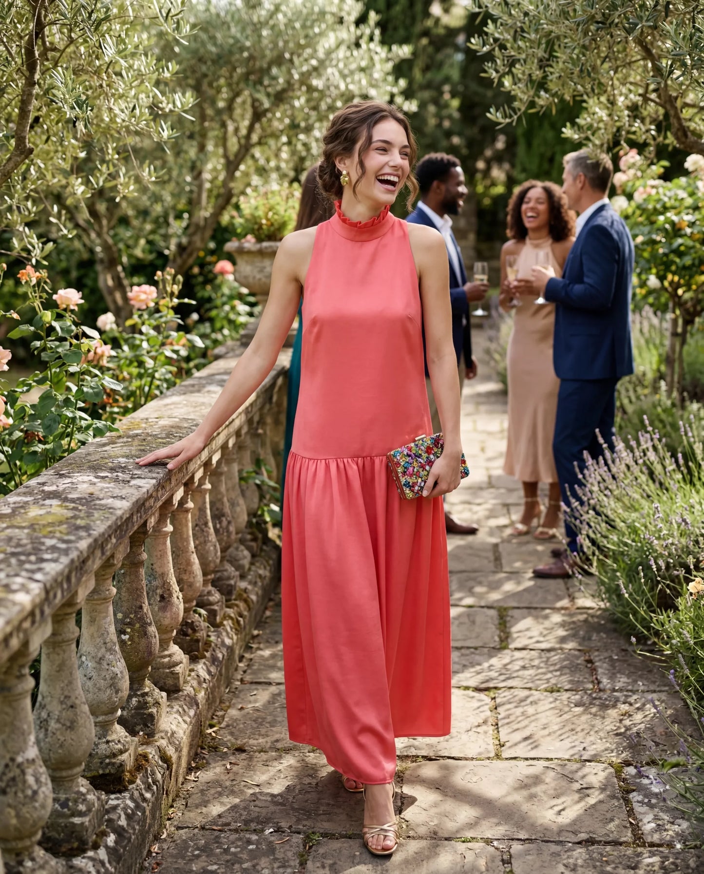 Vestido coral