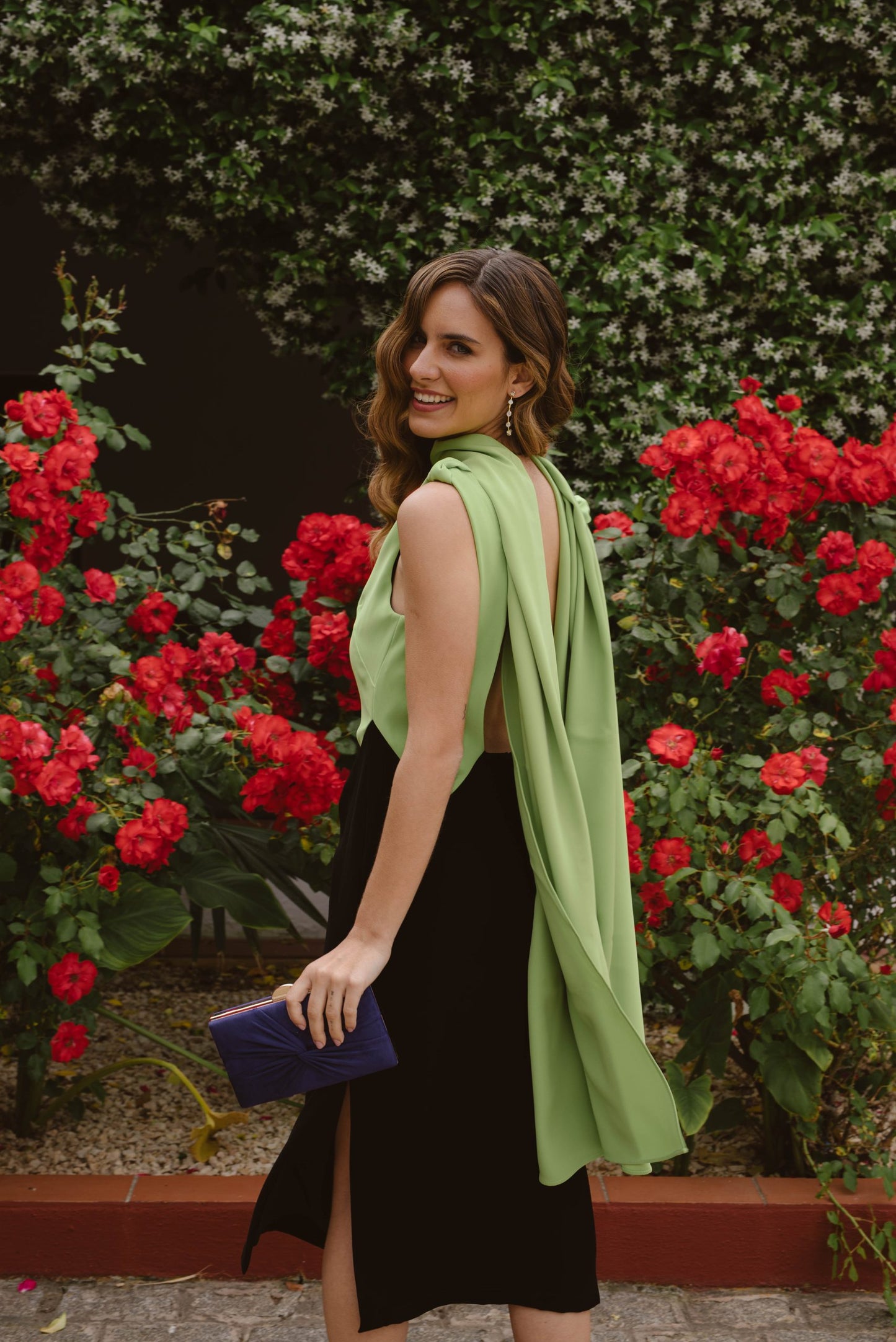 Vestido nudos verde