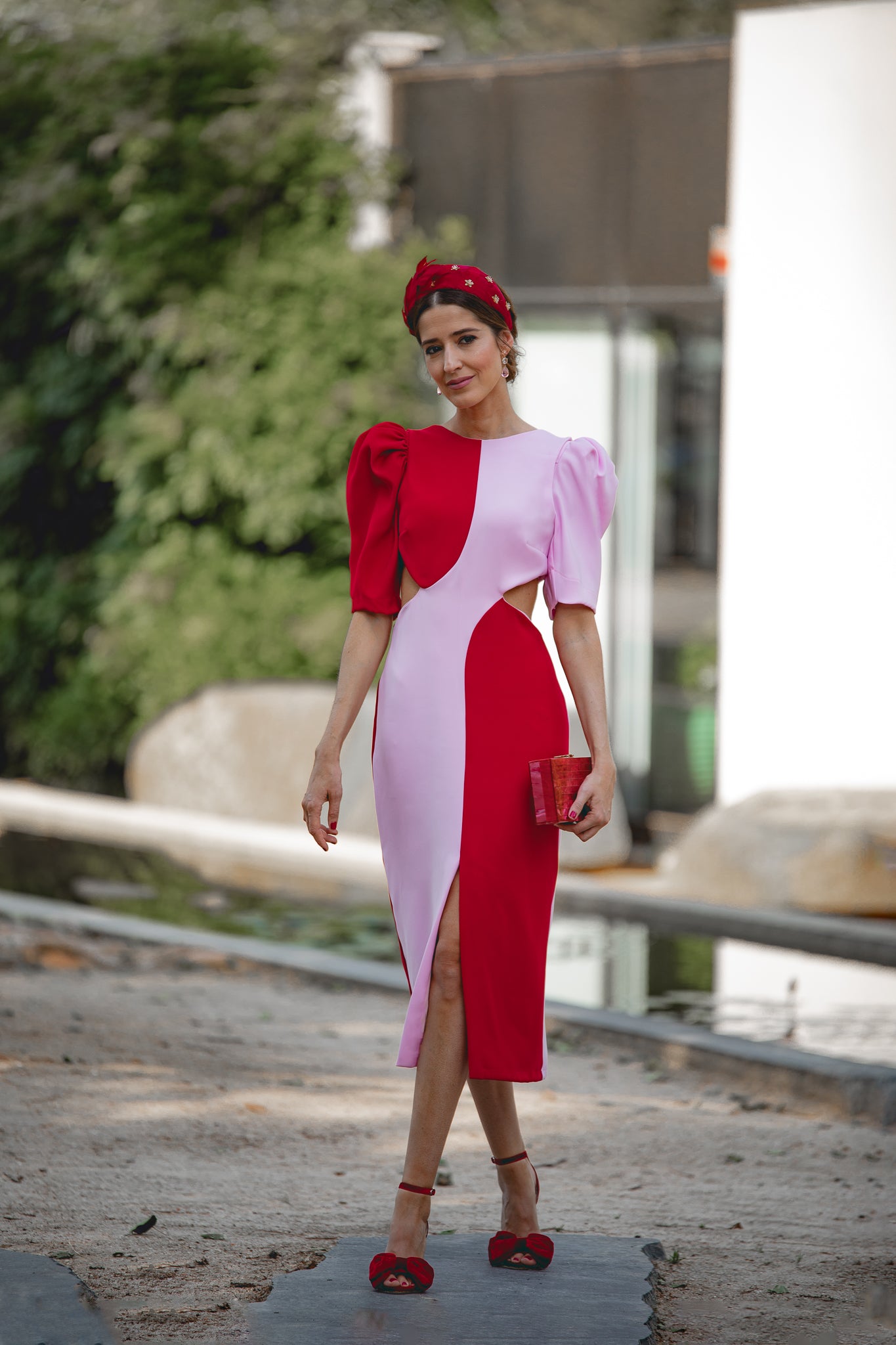 Vestido desmontable Rojo y Rosa