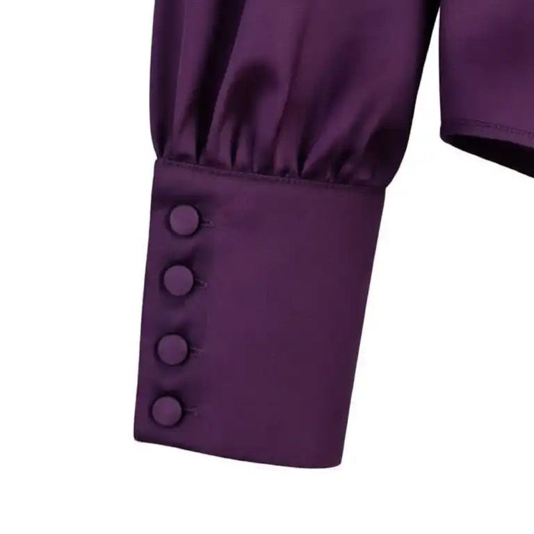 Blusa con fajín reversible